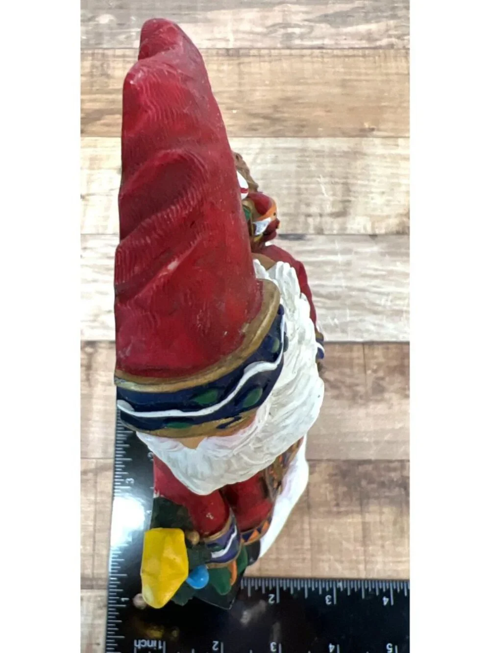 Santa Figurine With Gift Bag & Lantern Door Stop Heavy
